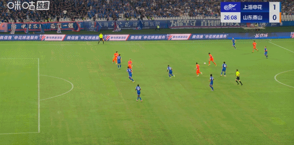 中超半场：汪海健角球破门，卡扎伊双响，申花暂2-2泰山